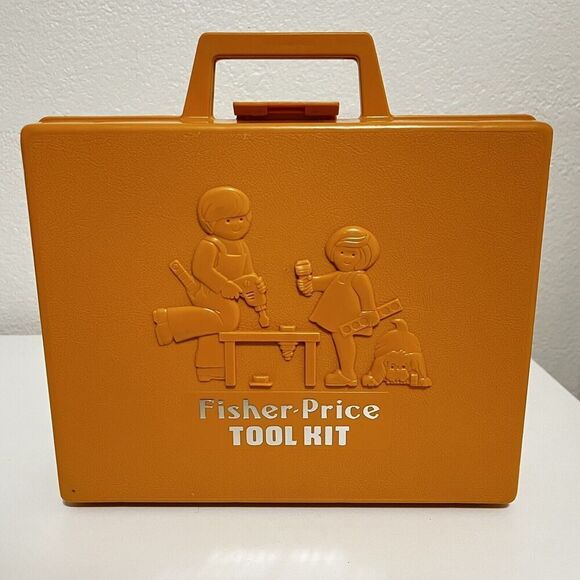 Vintage Fisher Price Tool Kit Playset Carrying Case 1977 NOT COMPLETE - Picture 7 of 13